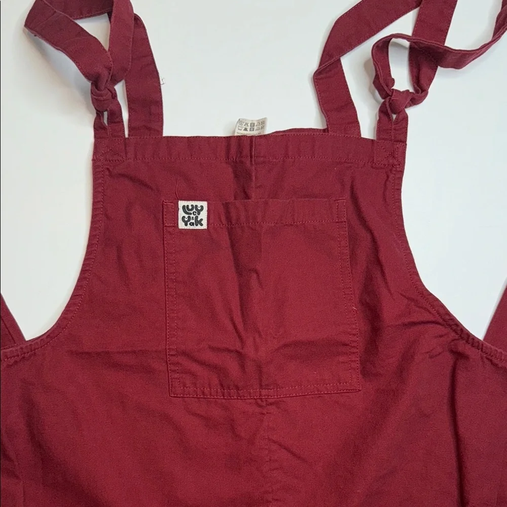 Lucy & Yak Original Cotton Dungarees burgundy maroon - Picture 4 of 10